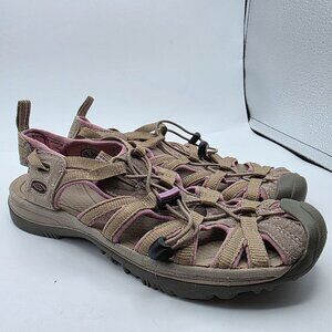 KEEN Whisper Sandals Womens Size 9.5 Brown Pink Sandals Closed Toe Casual Summer